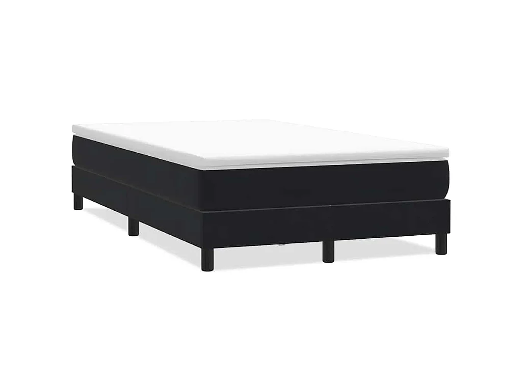 Boxspring zonder matras fluweel zwart 120x210 cm