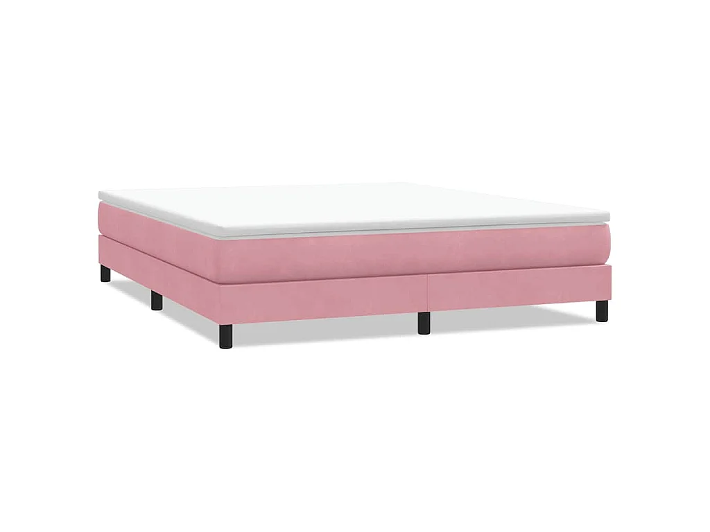 Boxspring zonder matras fluweel roze 180x210 cm
