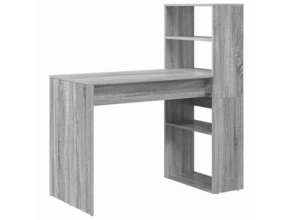 Bureau met plank Grijs Sonoma 113 x 54 x 120 cm Bewerkt hout