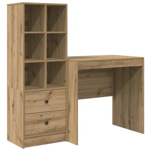 Bureau met lade met plank met opslag 2 pcs Artisan Eiken