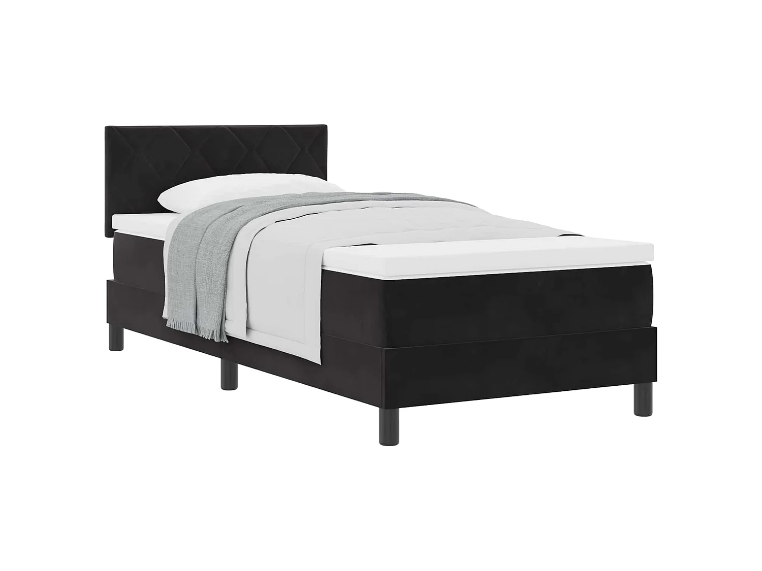 Boxspringbed met matras Zwart 90 x 190 cm Fluweel