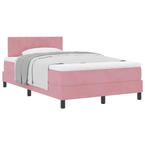Boxspringbed met matras Roze 120 x 190 cm Fluweel Boxspringbed met matras Roze 120 x 190 cm Fluweel