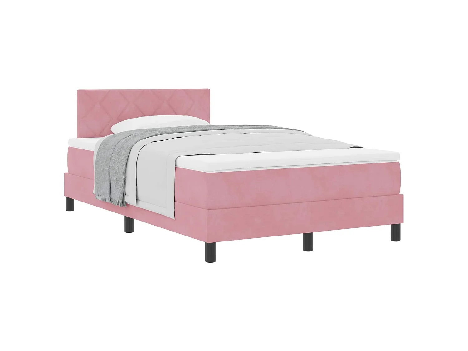 Boxspringbed met matras Roze 120 x 190 cm Fluweel