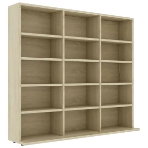 Cd-kast 100x23x89,5 cm bewerkt hout sonoma eikenkleurig Cd-kast 100x23x89,5 cm bewerkt hout sonoma eikenkleurig