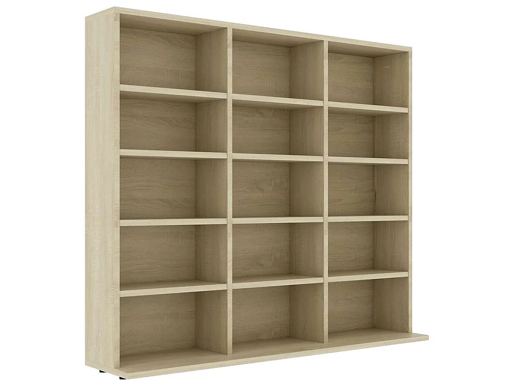 Cd-kast 100x23x89,5 cm bewerkt hout sonoma eikenkleurig