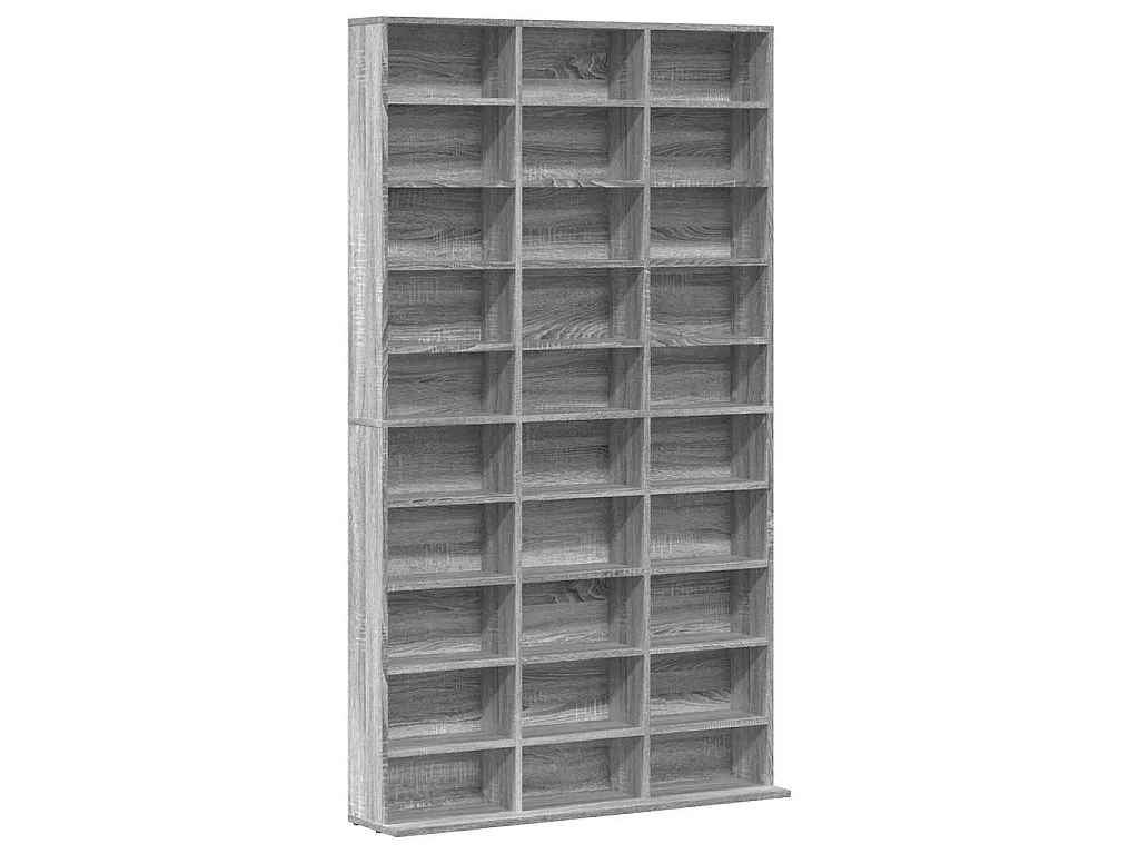Cd-kast 102x23x177,5 cm bewerkt hout grijs sonoma eikenkleurig