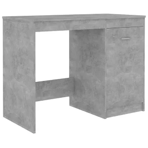 Bureau 100x50x76 cm bewerkt hout betongrijs Bureau 100x50x76 cm bewerkt hout betongrijs