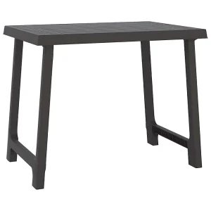 Campingtafel hout-look 79x56x64 cm PP antracietkleurig Campingtafel hout-look 79x56x64 cm PP antracietkleurig