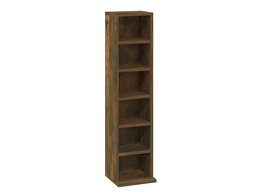 Cd-kast 21x20x88 cm bewerkt hout gerookt eikenkleurig