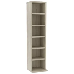 Cd-kast 21x20x88 cm bewerkt hout sonoma eikenkleurig