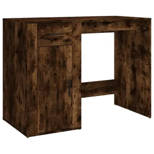 Bureau 100x49x75 cm bewerkt hout gerookt eikenkleurig Bureau 100x49x75 cm bewerkt hout gerookt eikenkleurig