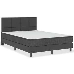Boxspring stof donkergrijs 140×200 cm Boxspring stof donkergrijs 140×200 cm