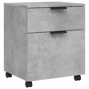 Dossierkast verrijdbaar 45x38x54 cm bewerkt hout betongrijs Dossierkast verrijdbaar 45x38x54 cm bewerkt hout betongrijs