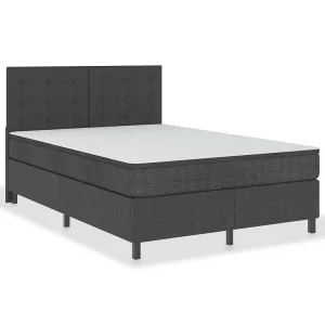 Boxspring stof donkergrijs 140×200 cm Boxspring stof donkergrijs 140×200 cm