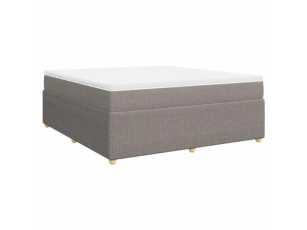Boxspring met matras stof taupe 180x200 cm