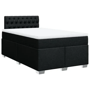 Boxspring met matras stof zwart 120×190 cm Boxspring met matras stof zwart 120×190 cm