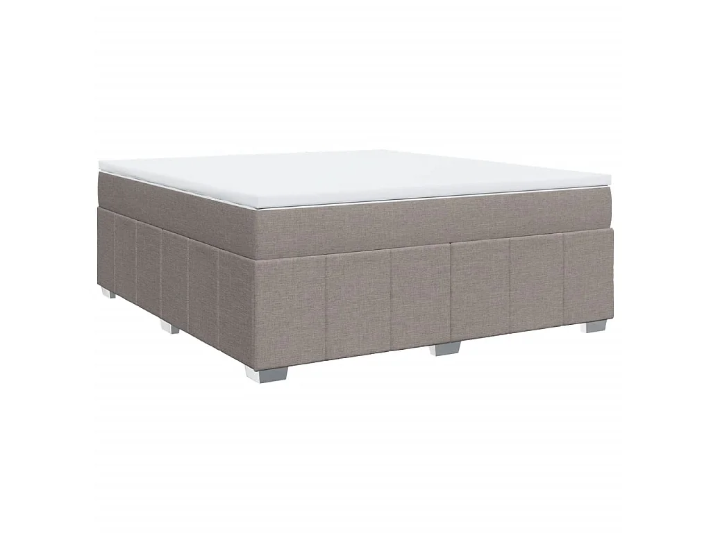 Boxspring met matras stof taupe 180x200 cm