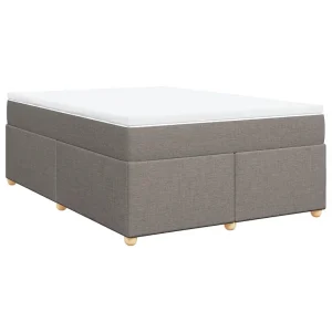 Boxspring met matras stof taupe 160×200 cm Boxspring met matras stof taupe 160×200 cm