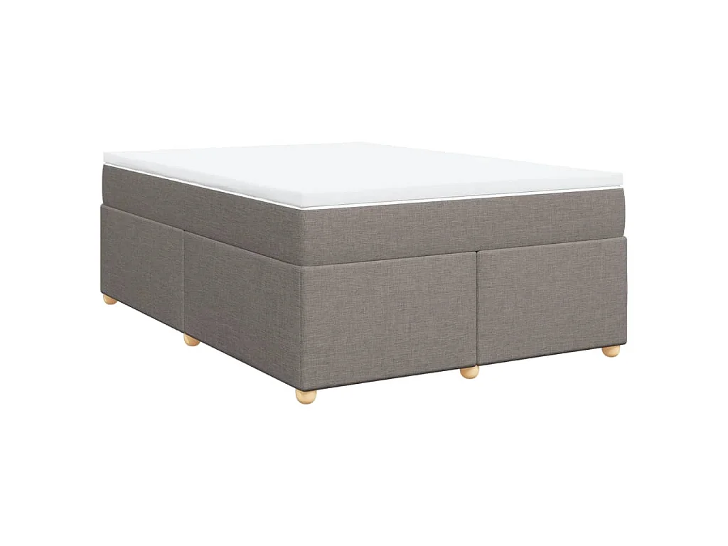 Boxspring met matras stof taupe 160x200 cm