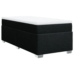 Boxspring met matras stof zwart 90×190 cm Boxspring met matras stof zwart 90×190 cm