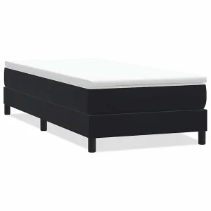 Boxspring zonder matras fluweel zwart 90×220 cm Boxspring zonder matras fluweel zwart 90×220 cm