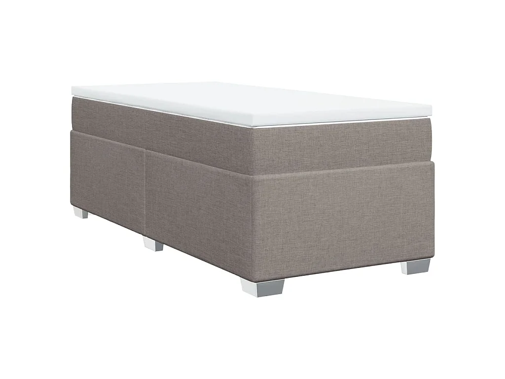 Boxspring met matras stof taupe 90x200 cm