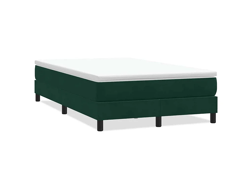 Boxspring zonder matras fluweel donkergroen 120x210 cm