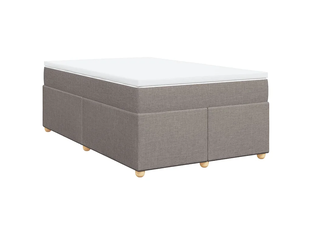 Boxspring met matras stof taupe 120x200 cm