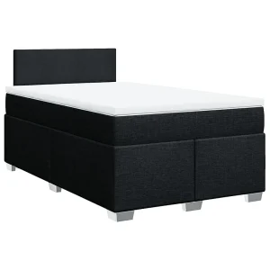 Boxspring met matras stof zwart 120×190 cm Boxspring met matras stof zwart 120×190 cm