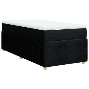 Boxspring met matras stof zwart 80×200 cm Boxspring met matras stof zwart 80×200 cm