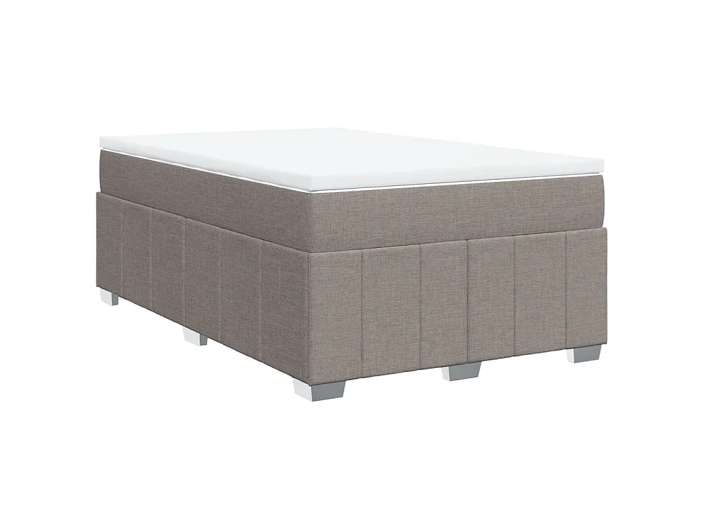 Boxspring met matras stof taupe 120x190 cm