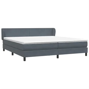Boxspringbed met matrassen 180×220 cm fluweel donkergrijs Boxspringbed met matrassen 180×220 cm fluweel donkergrijs