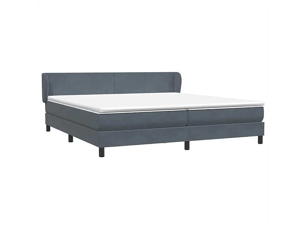 Boxspringbed met matrassen 180x220 cm fluweel donkergrijs