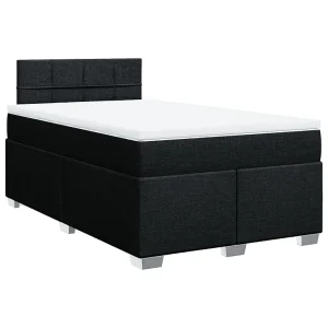 Boxspring met matras stof zwart 120×190 cm Boxspring met matras stof zwart 120×190 cm