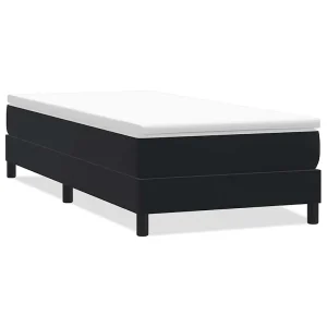 Boxspring zonder matras fluweel zwart 100×210 cm