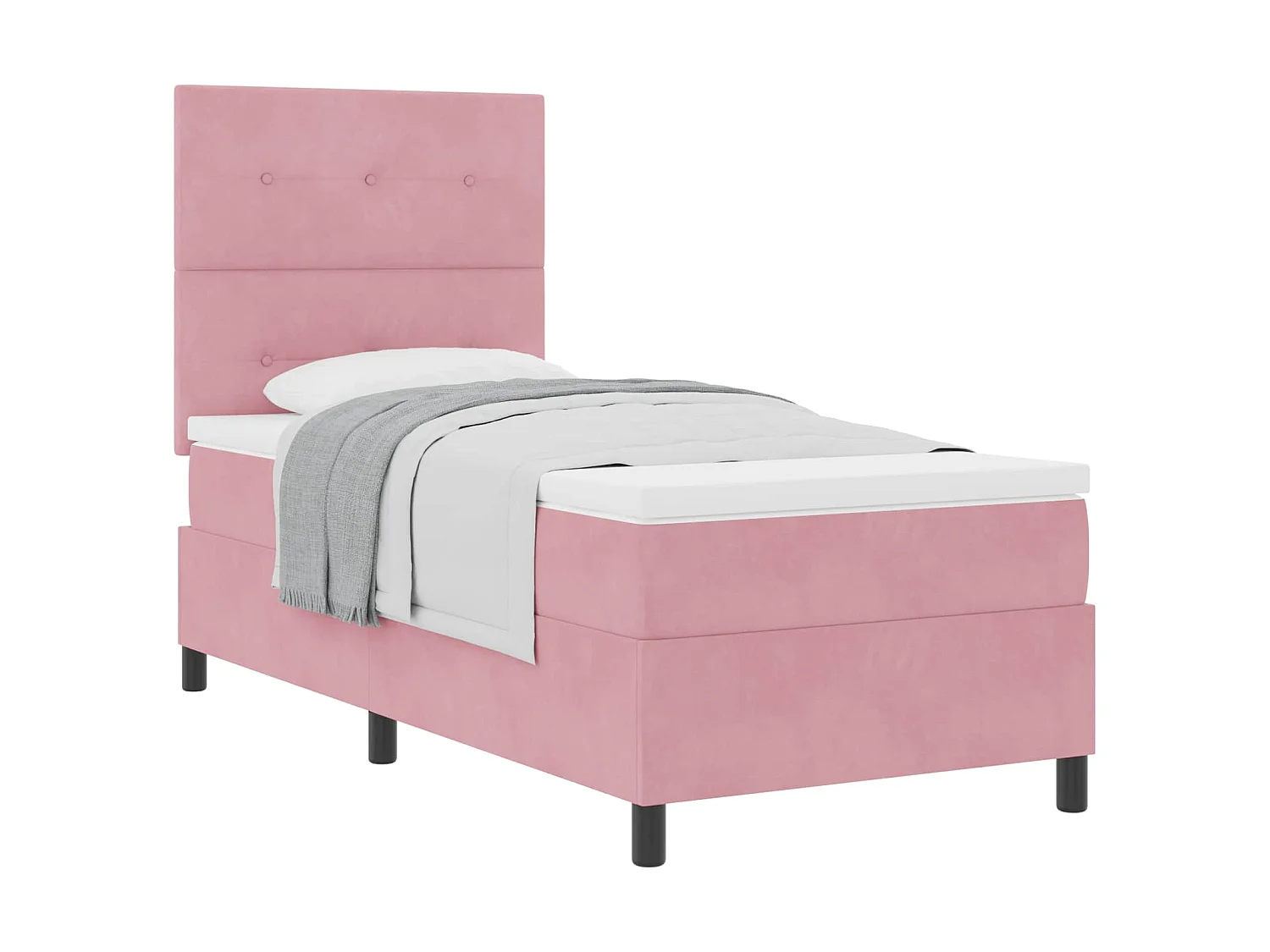 Boxspringbed met matras Roze 100 x 200 cm Fluweel