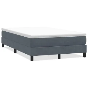 Boxspring zonder matras fluweel donkergrijs 120×210 cm Boxspring zonder matras fluweel donkergrijs 120×210 cm