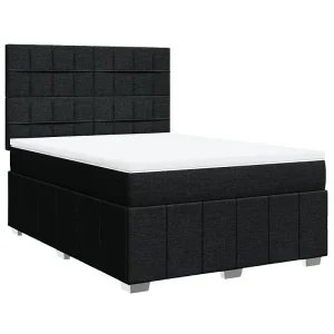 Boxspring met matras stof zwart 160×200 cm Boxspring met matras stof zwart 160×200 cm