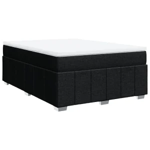 Boxspring met matras stof zwart 160×200 cm Boxspring met matras stof zwart 160×200 cm