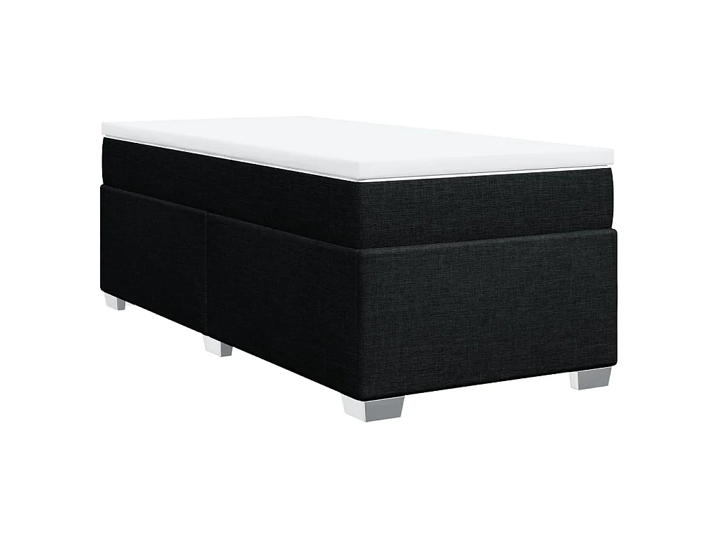 Boxspring met matras stof zwart 80x200 cm