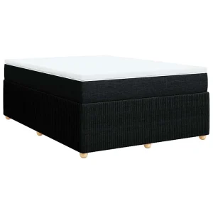 Boxspring met matras stof zwart 160×200 cm Boxspring met matras stof zwart 160×200 cm
