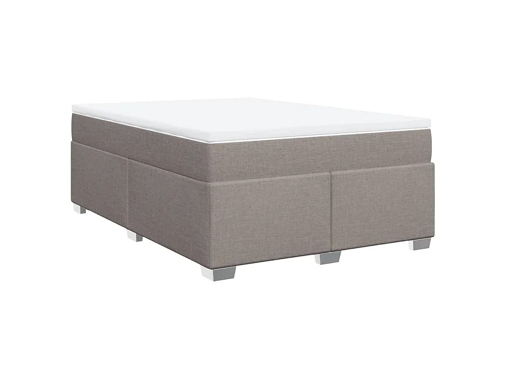 Boxspring met matras stof taupe 160x200 cm