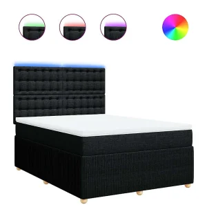 Boxspring met matras stof zwart 160×200 cm Boxspring met matras stof zwart 160×200 cm
