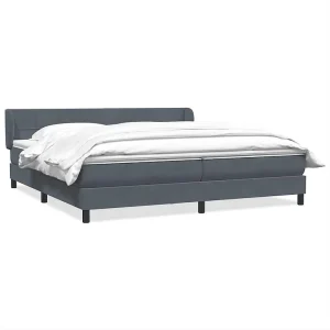 Boxspringbed met matrassen 180×220 cm fluweel donkergrijs Boxspringbed met matrassen 180×220 cm fluweel donkergrijs