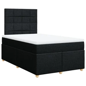 Boxspring met matras stof zwart 120×200 cm Boxspring met matras stof zwart 120×200 cm