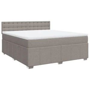 Boxspring met matras stof taupe 180×200 cm Boxspring met matras stof taupe 180×200 cm