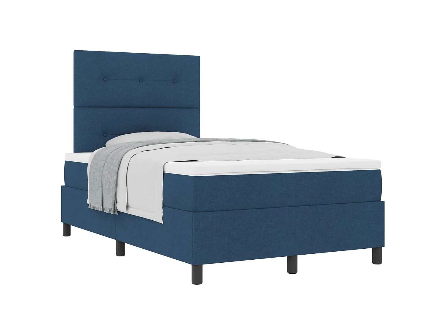 Boxspringbed met matras met hoofdeinde Blauw 120 x 190 cm Stof