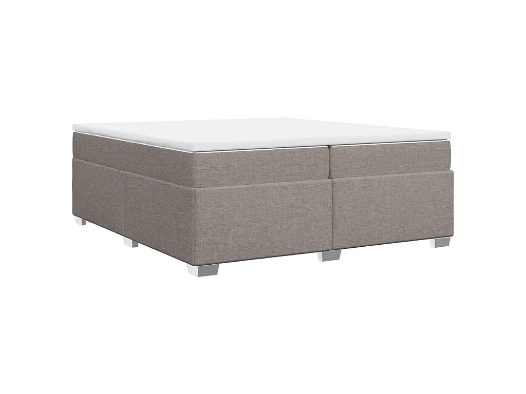 Boxspring met matras stof taupe 200x200 cm