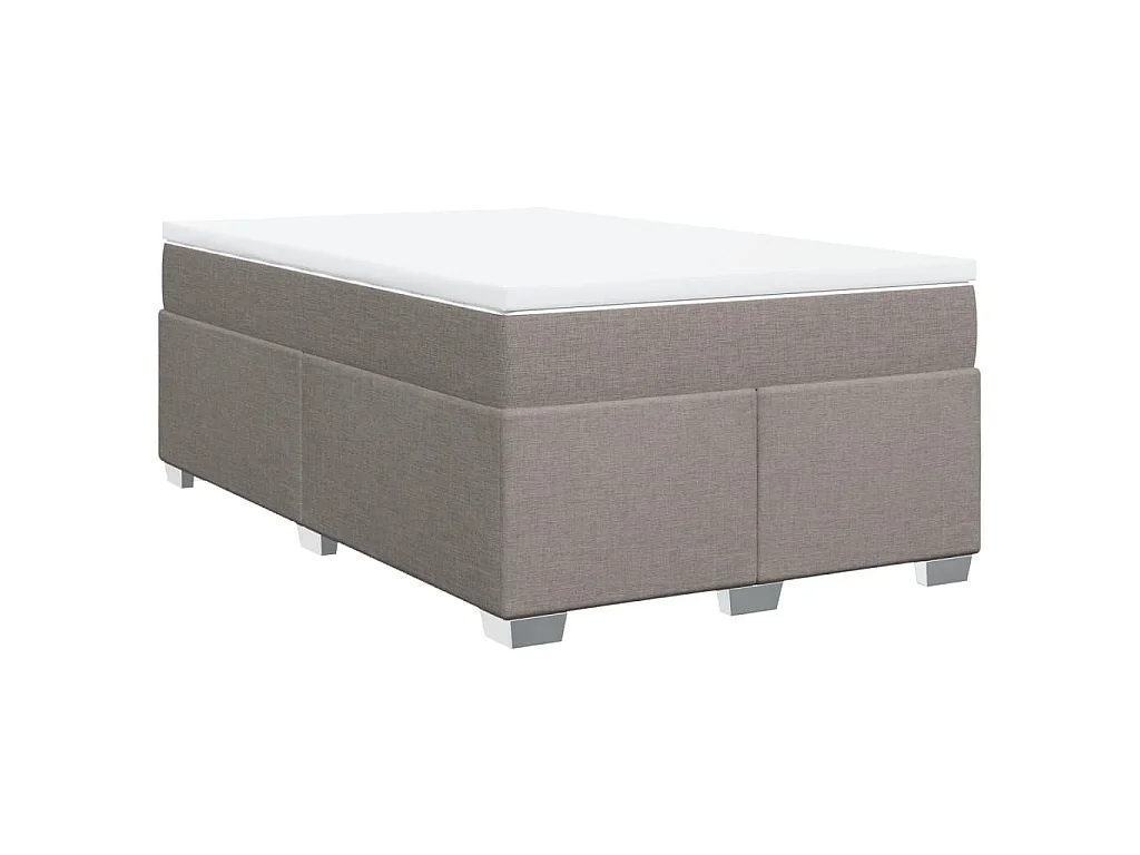 Boxspring met matras stof taupe 120×190 cm