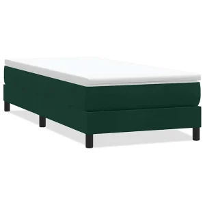 Boxspring zonder matras fluweel donkergroen 80×220 cm Boxspring zonder matras fluweel donkergroen 80×220 cm